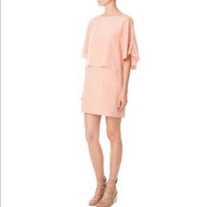 Blush Silk Cape Dress